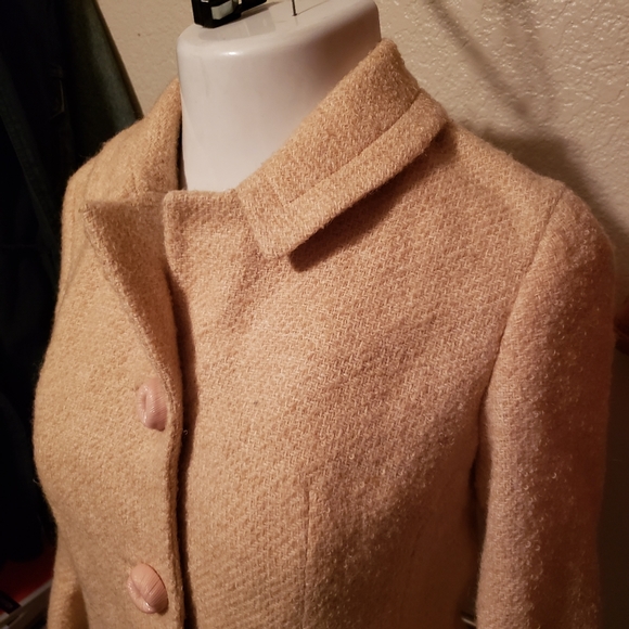 Vintage Kennedy's Townley Jacket Blazer Beige Wool Women's Small Tan Suit - Picture 4 of 10